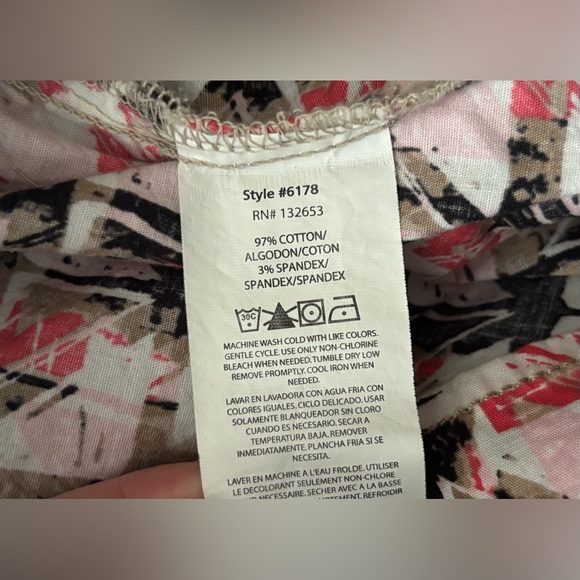 WonderWink Flex Scrub Top Stretch Cotton Spandex Pockets Plus Size 5X - Picture 10 of 12